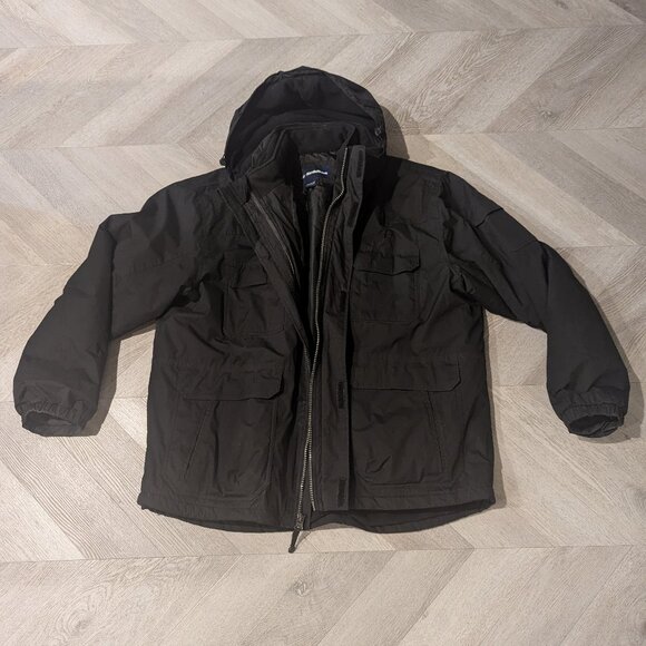 NordicTrack Parka Coat Black XXL Size 50-52 Removable Lining and Hood - Picture 1 of 9